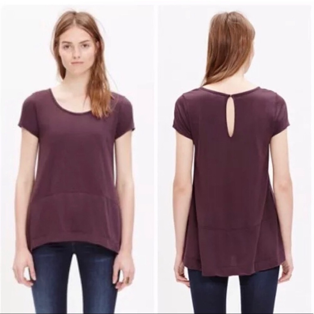 Madewell Short Sleeve Tee in Plum